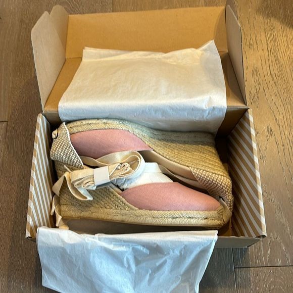 Soludos Tall Wedge Linen Espadrilles in Dusty Rose - Picture 11 of 13